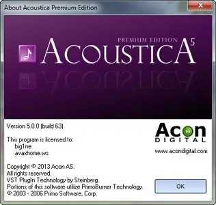 Acoustica Premium Edition 5.0.0 Build 63