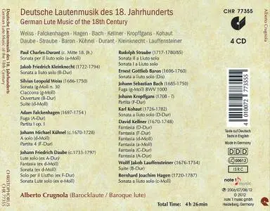 Alberto Crugnola - German Lute Music of the 18th Century [4CDs] (2012)