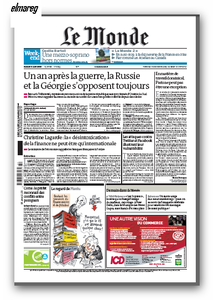 Le Monde Samedi 08 Aout 2009