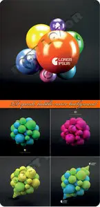 3D speech bubble vector background