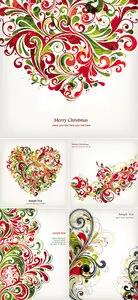 Red Floral Backgrounds Vector