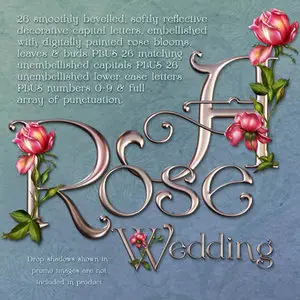 Rose Wedding Decorative Alphabet