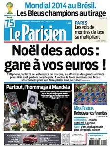 Le Parisien + Journal de Paris du Samedi 7 Décembre 2013