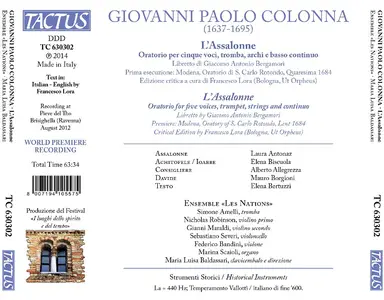 Maria Luisa Baldassari, Ensemble Les Nations - Giovanni Paolo Colonna: L'Assalonne (2014)