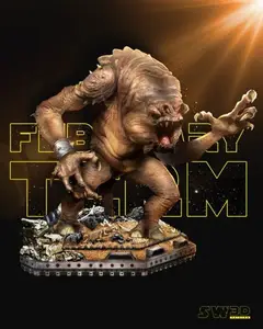 SW3D - Rancor Wall - 3D Print Model STL