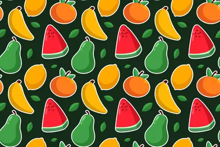 EE - Colorful Fruit Seamless Pattern Illustration DSPWGJR