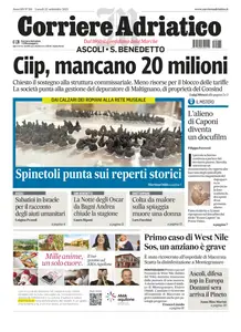 Corriere Adriatico Ascoli - 22 Settembre 2025