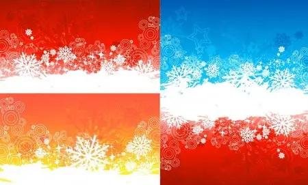 Set of two abstract christmas background