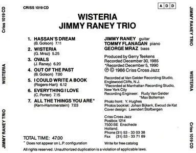 Jimmy Rainey - Wisteria (1985) (Criss Cross Jazz)