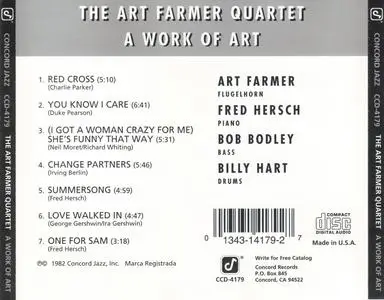 Art Farmer - A Work of Art (1982) {Concord Jazz CCD-4179 rel 1996}