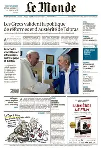 Le Monde et 2 Suppléments du Mardi 22 Septembre 2015