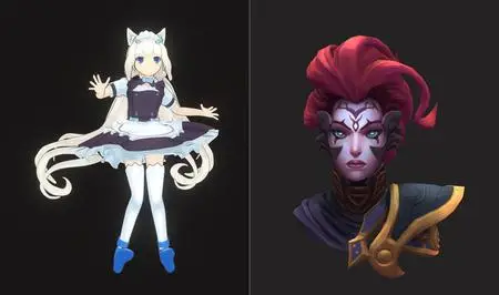 Vanilla Nekopara Fanart and Darksiders Fury Bust