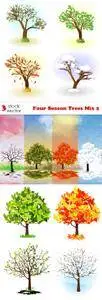 Vectors - Four Season Trees Mix 2
