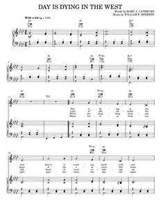 Day Is Dying In The West - Mary A. Lathbury (Piano-Vocal-Guitar)