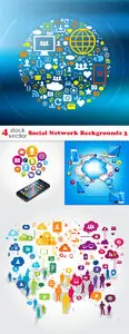 Vectors - Social Network Backgrounds 3