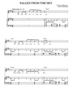 Fallen From The Sky - Glen Hansard, Once Movie, The Swell Season (Piano Vocal)