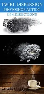 GraphicRiver Twirl Dispersion Photoshop Action