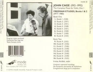 John Cage - The Freeman Etudes - Books 1 and 2 (1993)