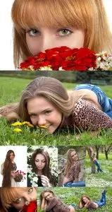 Stock photos - Girls and nature