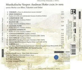 Annegret Siedel, Bell'arte Salzburg - Andreas Hofer: Musikalische Vesper (2007)