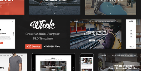 ThemeForest - Whole v1.0 - Responsive Business Multi-Purpose PSD Template - 20569947