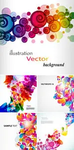 Colorful Floral Backgrounds Vector