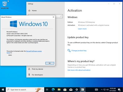 Windows 10 Enterprise 22H2 build 19045.3324 With Office 2021 Pro Plus (x64) Multilingual Preactivated August 2023