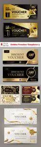 Vectors - Golden Voucher Templates 3