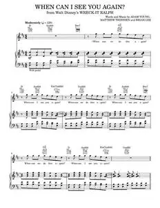 When Can I See You Again? - Henry Jackman, Puss In Boots Movie (Piano-Vocal-Guitar)