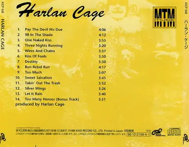 Harlan Cage - Harlan Cage (1996) [Japanese Ed.] Re-up