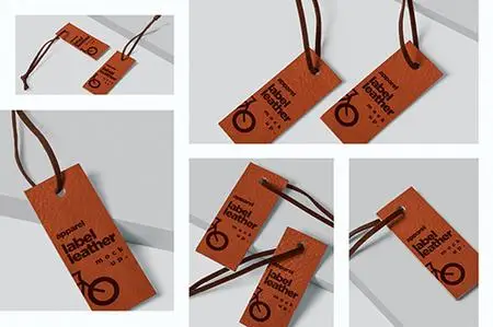 Leather Label with String Mockups