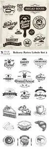 Vectors - Bakery Retro Labels Set 3