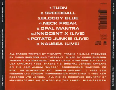 Therapy? - Born In A Crash [A&M 540 158-2] {Europe 1993, Mini Album}