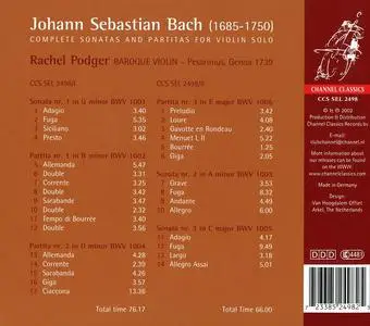Rachel Podger - Johann Sebastian Bach: Complete Sonatas & Partitas for Violin Solo (2002)