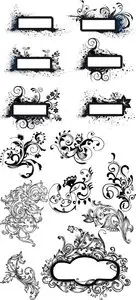 B&W Floral Set #2