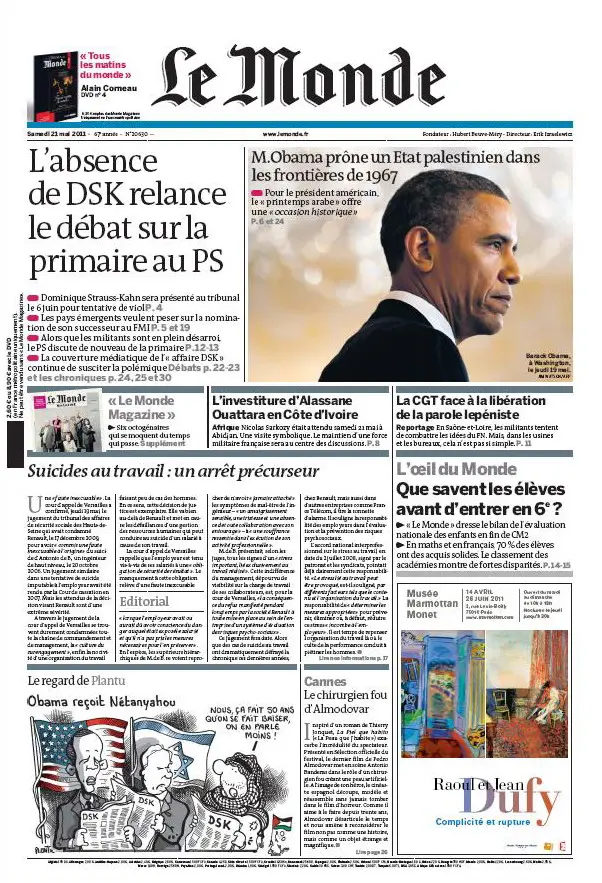 LE MONDE - 21 mai 2011