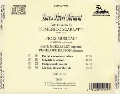 Kate Eckersley, Fiori Musicali, Penelope Rapson - Scarlatti: Love's Sweet Torment (1990)
