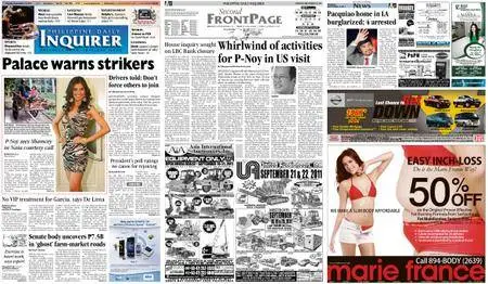 Philippine Daily Inquirer – September 19, 2011