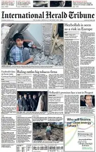 International Herald Tribune from Thursday, 16. August 2012