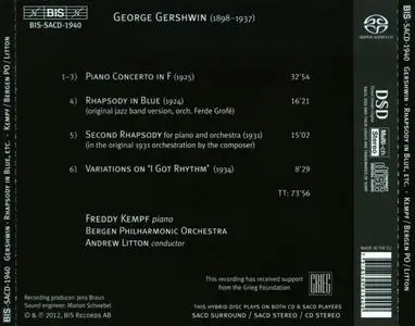 Freddy Kempf, Bergen Philharmonic Orchestra, Andrew Litton - George Gershwin: Rhapsody in Blue (2012)