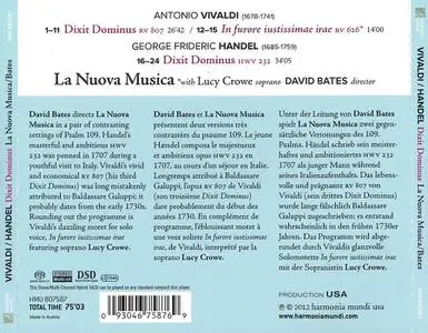 David Bates, La Nuova Musica, Lucy Crowe - Vivaldi: Dixit Dominus, In furore iustissimae irae; Handel: Dixit Dominus (2012)