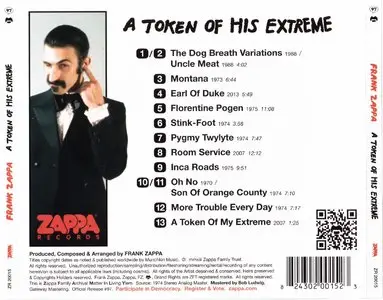 Frank Zappa - A Token Of His Extreme - Soundtrack (2013) {Zappa Records ZR 20015 rec 1974}