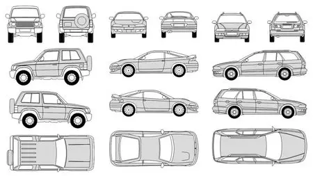 Mitsubishi Outline in CorelDRAW