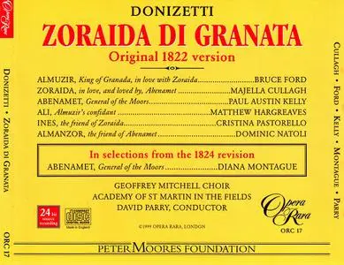 David Parry, Academy of St Martin in the Fields - Gaetano Donizetti: Zoraida di Granata (1999)