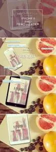 CreativeMarket - Fruits Hero Mockup 155309