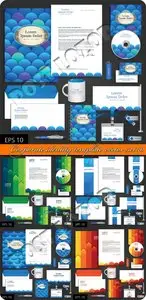 Corporate identity template vector set 10