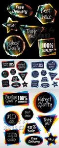 Premium Quality Labels Vector