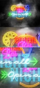 Neon Mock up Templates PSD