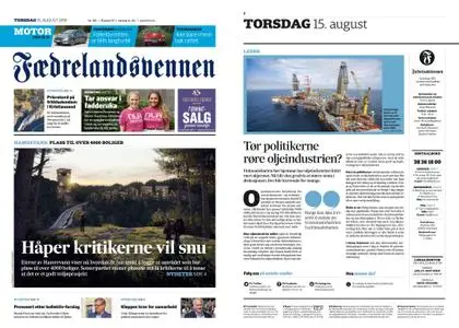 Fædrelandsvennen – 15. august 2019