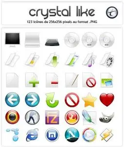 128 Crystal Like Icons PNG Format (New Set)